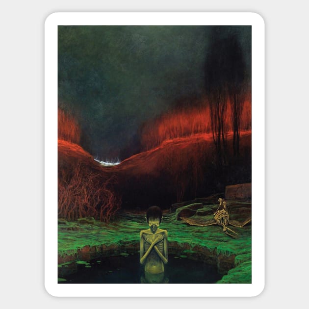 zdzislaw beksinski Sticker by QualityArtFirst